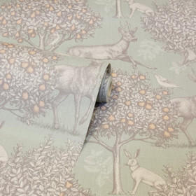 Обои «Woodland Scene Sage»